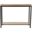 Dennis Brown Oak and Iron Rectangular Console Table with Storage