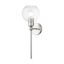 Downtown Elegance Brushed Nickel Wall Sconce with Clear Glass Shade