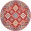 Handmade Red Tufted Wool 3' Round Area Rug