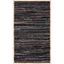 Coastal Charm Black and Natural Cotton Flat Weave 3' x 5' Rug