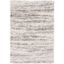 Ivory and Grey Shag Synthetic Area Rug 5'3" x 7'6"