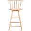 Natural Wood Swivel Windsor Counter Stool