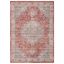 Kenitra Blue and Red Medallion Synthetic Area Rug 8' x 10'