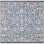 Vivaldi 6'-7" Square Ivory and Navy Synthetic Rug