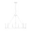 Matte White 32" 9-Light Contemporary Chandelier