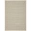 Rectangular Off-White Stain-Resistant Synthetic Area Rug