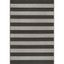 Sharp Striped Black Synthetic 4' x 6' Easy-Care Area Rug