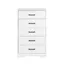 White Farmhouse 5-Drawer Vertical Dresser