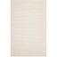 White Geometric Handmade Wool Flat Woven Area Rug, 6' x 9'