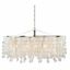 Elsa 36" Satin Nickel Coastal Capiz Shell Linear Pendant Light