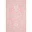 Handmade Pink and Ivory Wool Tufted Rectangular Area Rug 5' x 8'