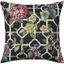 Waverly Treillage Black Floral 18" Square Throw Pillow