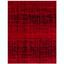 Ruby Red & Black Static Linear 8' x 10' Synthetic Area Rug