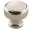 Polished Nickel Round Cabinet Knob with Mounting Hardware