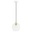 Mini Globe Indoor/Outdoor White Pendant Light with Hand-Welded Shade