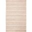 Ivory Striped 5' x 8' Handmade Wool and Cotton Area Rug