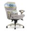 Light Gray Fabric Executive Ergonomic Swivel Chair with Adjustable Arms