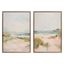 Tranquil Landscape Abstract Canvas Wall Art Set with Gold Beaded Frame