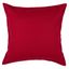 Ruby Red Cotton Minimalistic Throw Pillow 20" x 20"