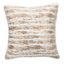 Gold and White Faux Fur Metallic Foil Print Square Throw Pillow