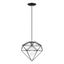 Knox Shiny Black and Polished Chrome 10.5" Indoor/Outdoor Pendant Light