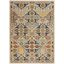 Ivory Multicolor Floral Synthetic 5'3" x 7'3" Area Rug