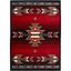 Sagrada Southwestern Black and Red Easy-Care Area Rug 5'2"x7'4"