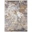 Gray and Beige Abstract 5' x 7' Synthetic Area Rug