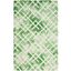 Hand-Tufted Green and Ivory Wool Area Rug, 5' x 8'