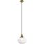 Vintage Globe Mini Pendant in Brushed Nickel with Clear Glass