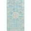 Turquoise Tribal Chic Wool 3' x 5' Hand-Knotted Rug