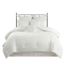 King White Microfiber 8-Piece Comforter Set with Gathered Embellishment