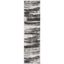 Gray Abstract Shag Runner Rug, 2'3" x 11', Synthetic