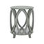 Transitional Ash Grey Round Wood Accent Table 20"
