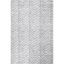 Gray Rectangular Herringbone Synthetic Area Rug 6' 7" x 9'