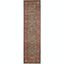 Kenitra Ruby Red and Ivory Traditional 26" Synthetic Runner Rug