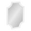 Hogan Scalloped White Wooden 21"x27.5" Contemporary Wall Mirror