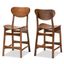 Katya Walnut Brown Wood Adjustable Counter Stools, Set of 2