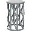 Gray Metal Round Lattice Accent Table