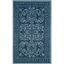 Handmade Blue and Dark Blue Wool Tufted Area Rug