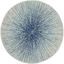 Royal Blue and Ivory Round Synthetic Area Rug