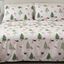 Queen Winter Cats Print Velvet Plush Microfiber Sheet Set