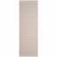 Ivory and Grey Handwoven Cotton Runner Rug, 2'3" x 6'