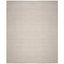 Light Grey Hand-Knotted Wool and Viscose 8' x 10' Area Rug