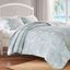 Full White Microfiber Reversible Nautical Quilt Set