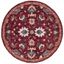 Handmade Rustic-Chic Round Red Wool Tufted Rug - 5' Diameter