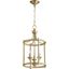 Elegant Aged Brass 3-Light Taper Candle Chandelier with Crystal Accents