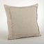 20" Beige Linen Ruffled Square Throw Pillow