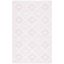 Augustine 4' x 6' Pink and Ivory Flat Woven Synthetic Area Rug