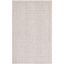 Ivory and Grey Abstract Handmade Wool Area Rug, 4' x 6'